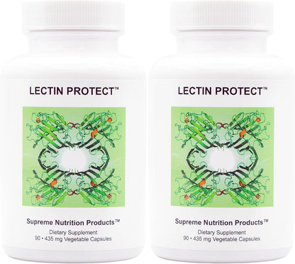 Supreme Nutrition Lectin Protect, 90 Pure Herbal Combination Vegetarian Capsules – 2 Pack