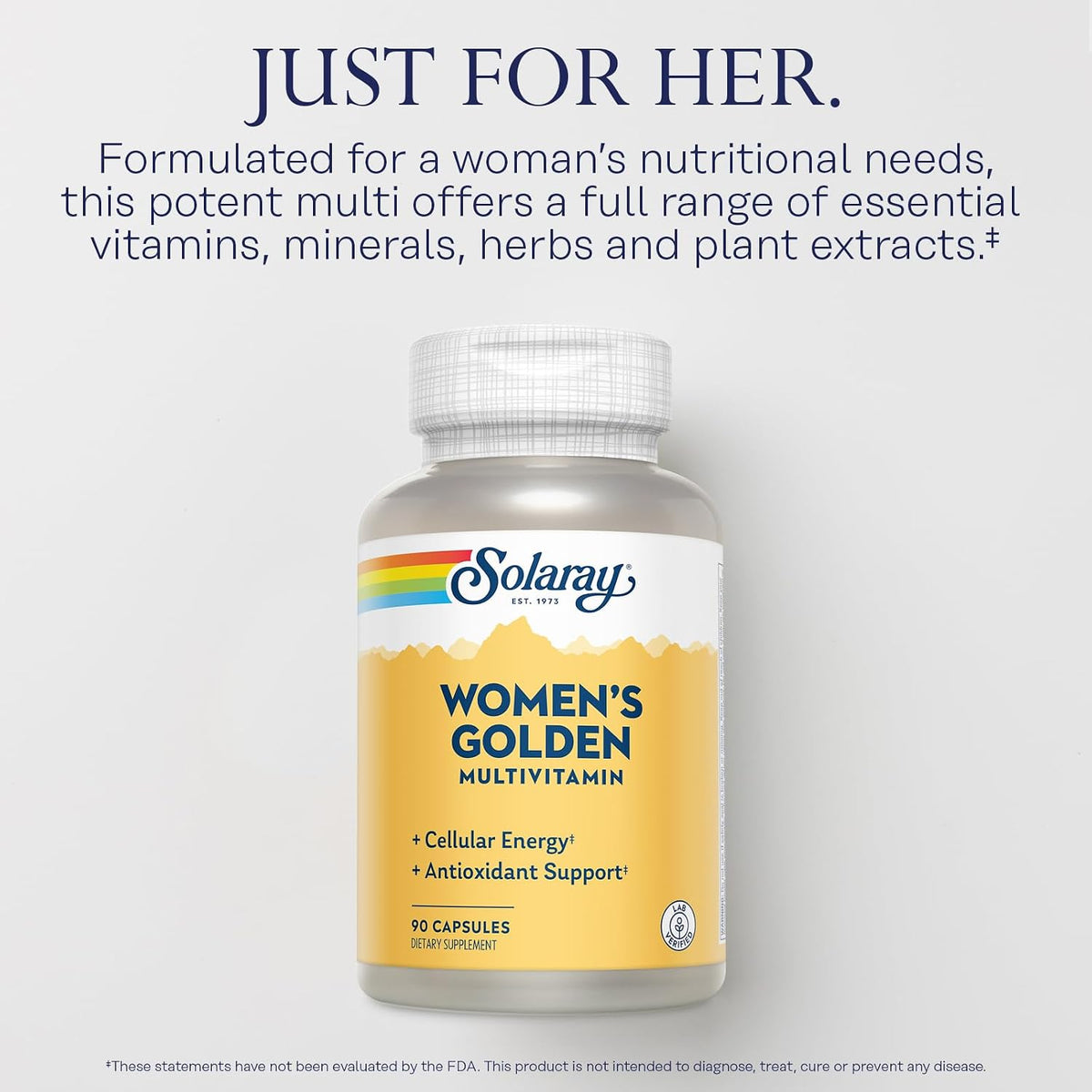 SOLARAY Women's Golden Multivitamin Food Supplement, 90 Capsules - görsel 3
