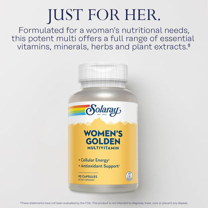 SOLARAY Women's Golden Multivitamin Food Supplement, 90 Capsules