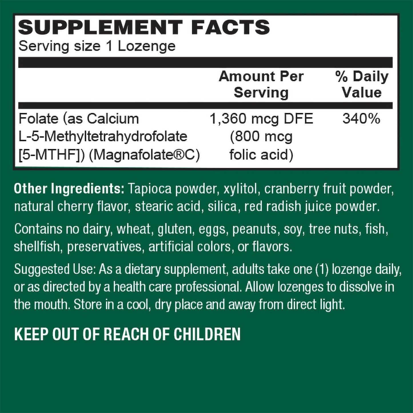 PlantFusion Vegan High Strength Methylfolate 5-MTHF – Fast Acting Sublingual Lozenges – 60 Lozenges - görsel 5