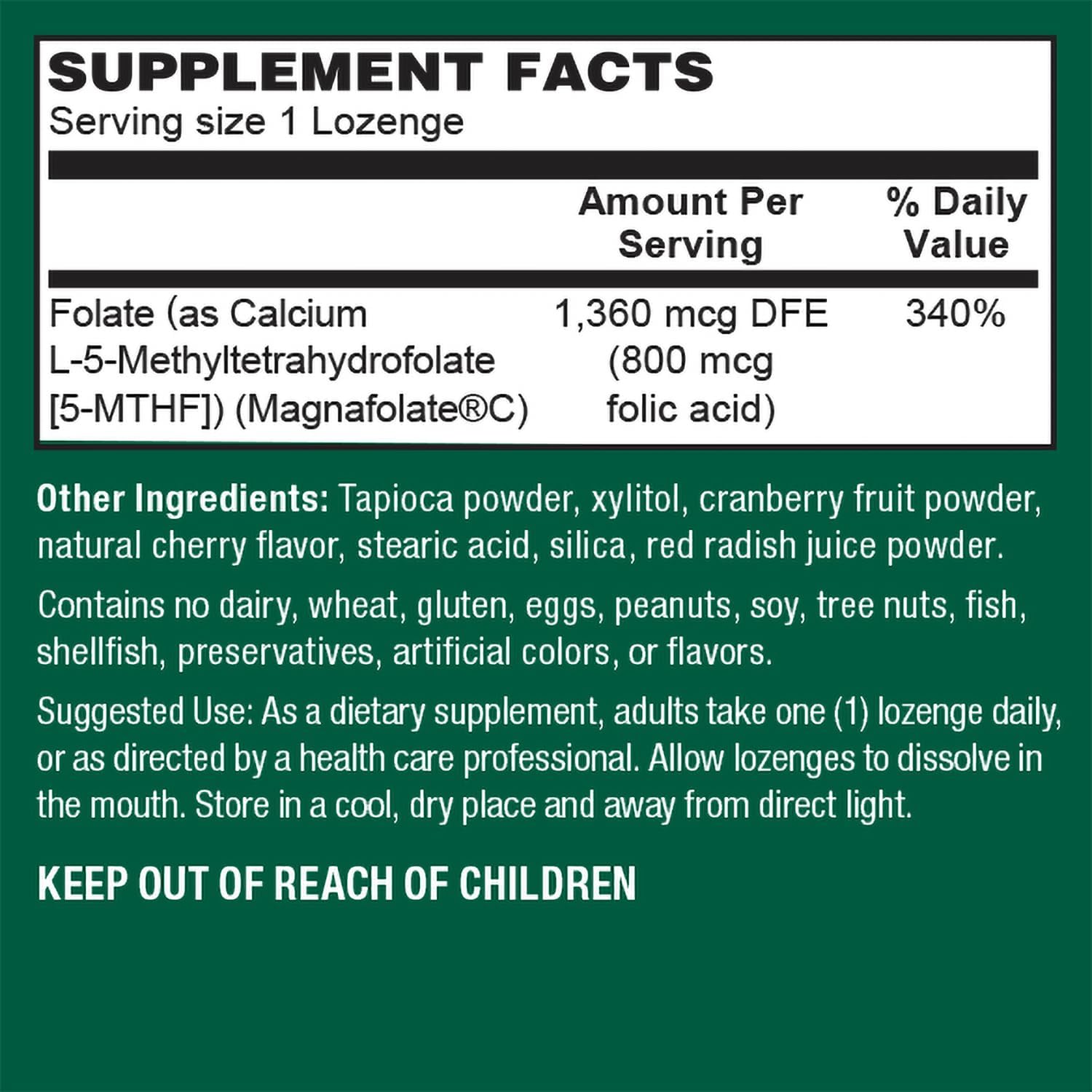 PlantFusion Vegan High Strength Methylfolate 5-MTHF – Fast Acting Sublingual Lozenges – 60 Lozenges - görsel 5