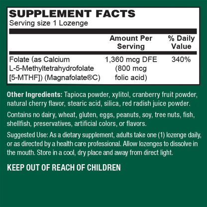 PlantFusion Vegan High Strength Methylfolate 5-MTHF – Fast Acting Sublingual Lozenges – 60 Lozenges