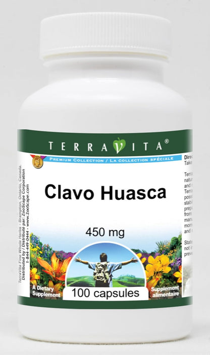 Clavo Huasca - 450 mg (100 Capsules) - Pack of 3