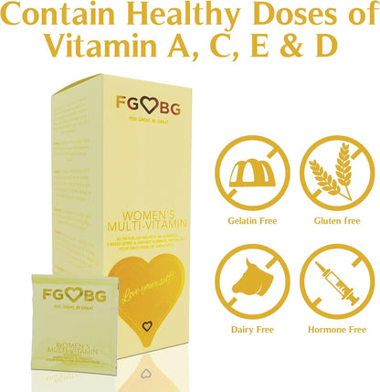 FGBG Women's Multivitamin Gummies - Vegan All-in-One Formula - Supports Energy & Brain Function - 30-Day Supply