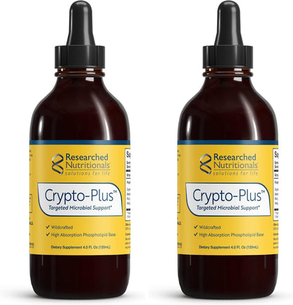 Researched Nutritionals Crypto-Plus - Targeted Microbial & Immune Support Formula with Red Root, Black Walnut Extract and Phospholipid Delivery (118 ml)