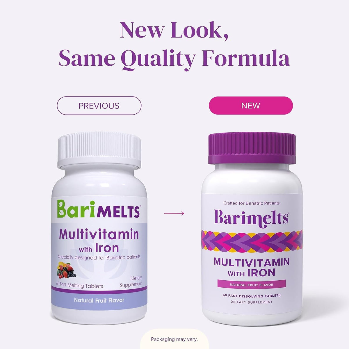 BariMelts Bariatric Multivitamin with Iron, 60 Fast-Dissolving Tablets (1-Month Supply), Sugar-Free Bariatric Vitamins for Women, Natural Fruit Flavour - görsel 6