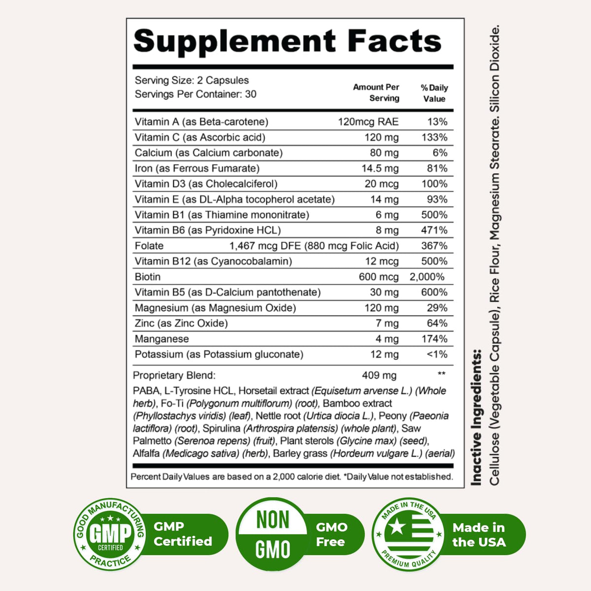 Mycosyn Pro - Natural Supplement with Vitamin C, Folate & Biotin | Non-GMO, Stimulant-Free | Made in the USA, GMP-Certified | 60 Capsules - görsel 3