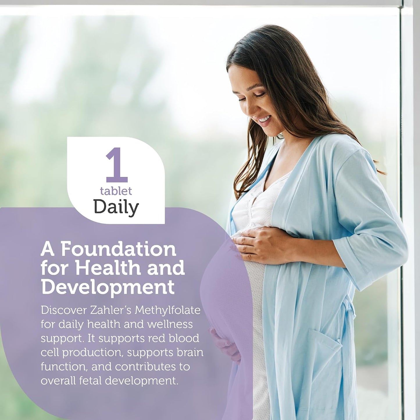 Zahler Methylfolate - 1000 mcg DFE L-Methylfolate - Methylated Folate Supplement for Women - 60 Capsules - görsel 3