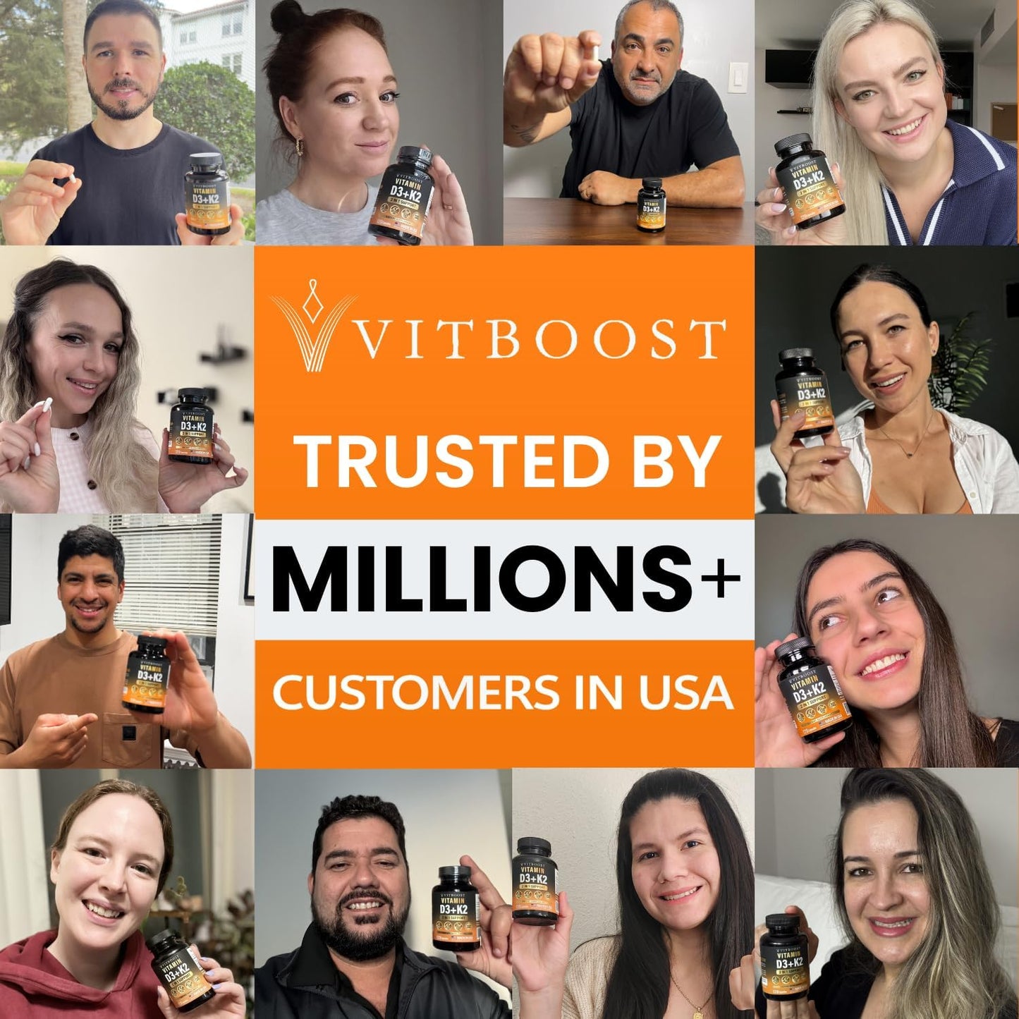 VITBOOST Vitamin D3 K2 Complex - 5000 IU D3 & 90 mcg K2 MK-7 - 120 Capsules - görsel 8