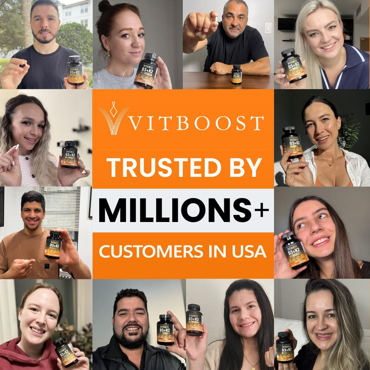 VITBOOST Vitamin D3 K2 Complex - 5000 IU D3 & 90 mcg K2 MK-7 - 120 Capsules - görsel 8