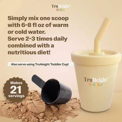 TruHeight Toddler Advanced Formula+ (Chocolate) 16 Vitamins Including C, D, Protein & Iron for 1, 2 & 3 Year Olds, Milk Based Nutritional Drink, Toddler Complete Nutrition 12-36 Months - Non-GMO