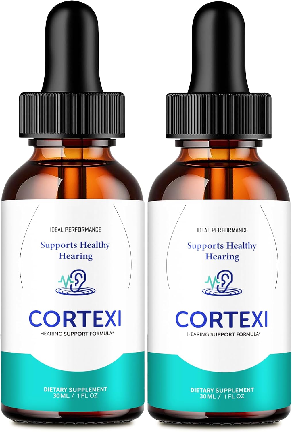 IDEAL PERFORMANCE Cortexi Tinnitus Relief for Ringing Ears Drops – Hearing Support Supplement Liquid Drops – Maximum Strength (2 Pack) - görsel 1