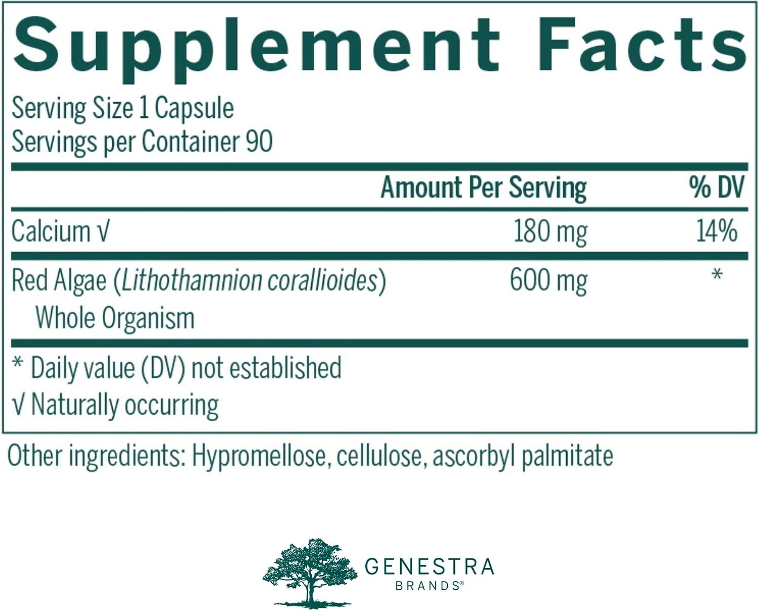 Genestra Brands Red-gen | Red Algae Formulation | 90 Vegetarian Capsules - görsel 2