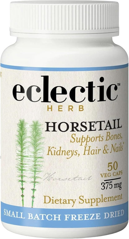 Eclectic Herb Horsetail Capsules - Mineral and Nutritional Support for Hair, Skin and Nails, Freeze-Dried, 90 Capsules