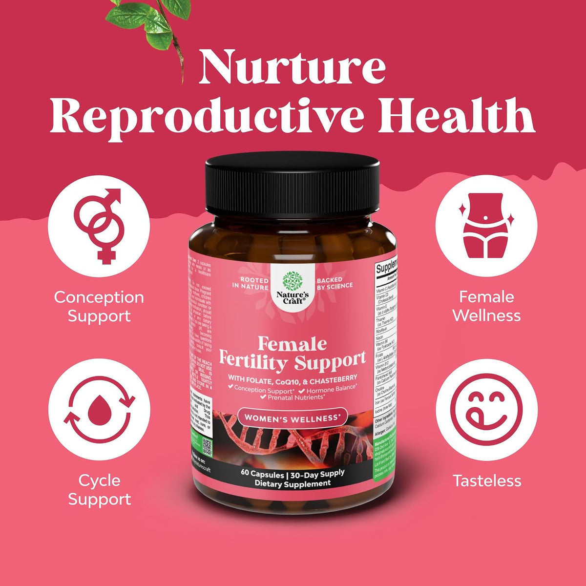Female Fertility Supplement with Prenatal Multivitamins - görsel 4