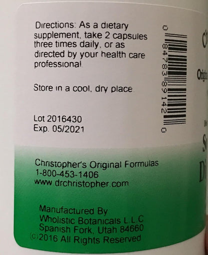 Christopher's Original Formulae Soothing Digestion – 180 Vegetarian Capsules