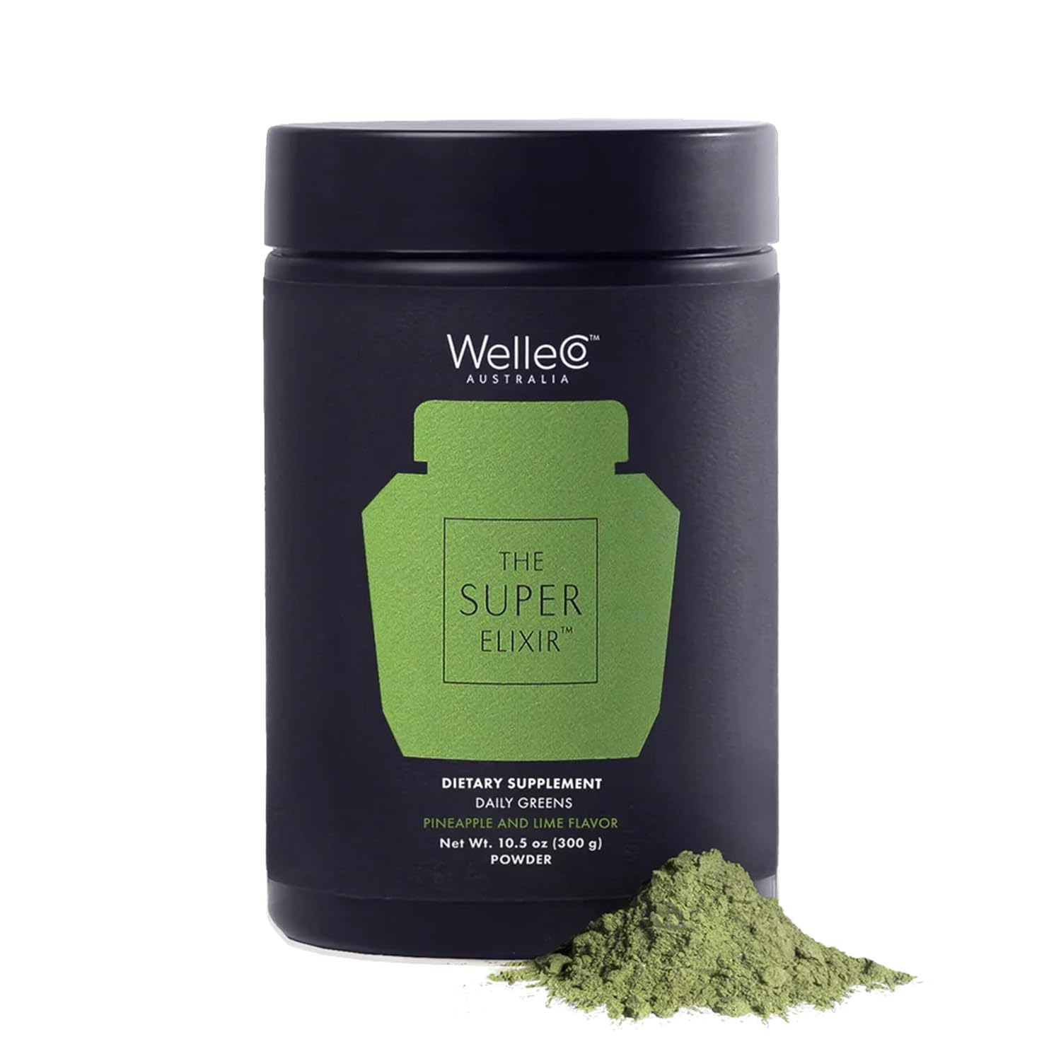 WelleCo The Super Elixir Daily Greens Powder, Pineapple & Lime - görsel 1