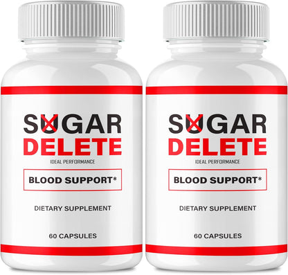 IDEAL PERFORMANCE Sugar Delete Capsules - All-Natural Blood Sugar Support Supplement (2 Pack)