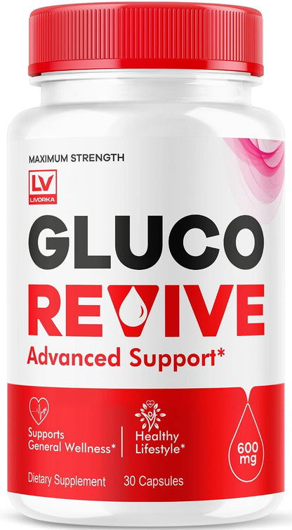 Gluco Revive - GlucoRevive, Gluco Revive Pills, GlucoRevive Support, GlucoRevive Capsules, Gluco Revive All Natural Premium Formula, 30 Capsules
