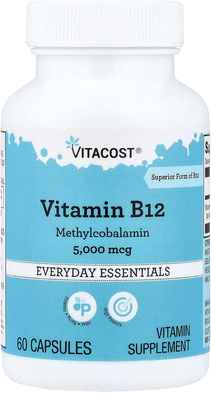 Vitacost Vitamin B12, 5,000 mcg, 60 Capsules - görsel 1