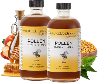 Mickelberry Gardens Pollen Honey Tonic 4oz (118ml) 2 Pack Respiratory Support