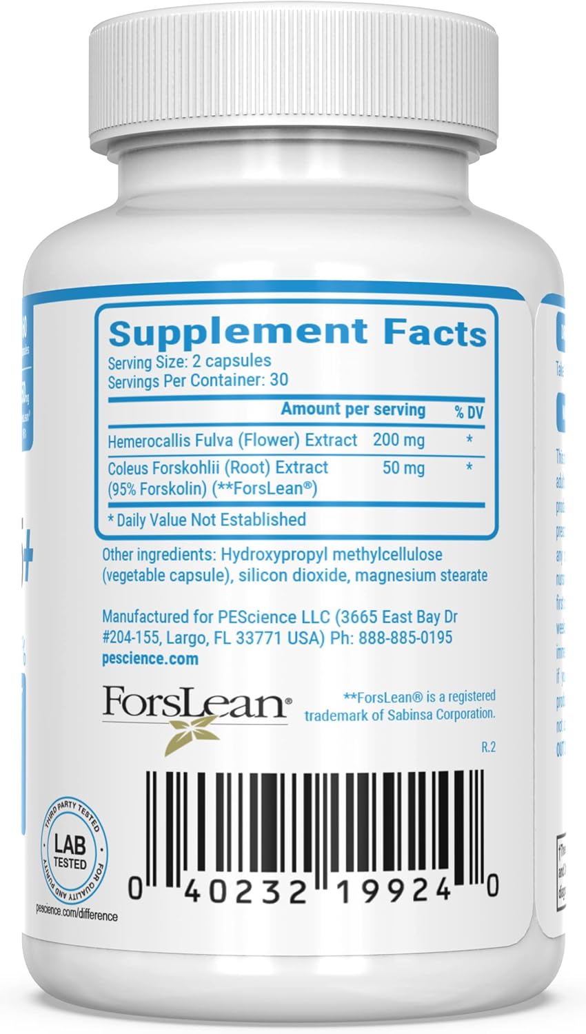 PEScience Forskolin-95+ | 95% Pure Forskolin with Hemerocallis Fulva | 50 mg, 60 Capsules - görsel 5