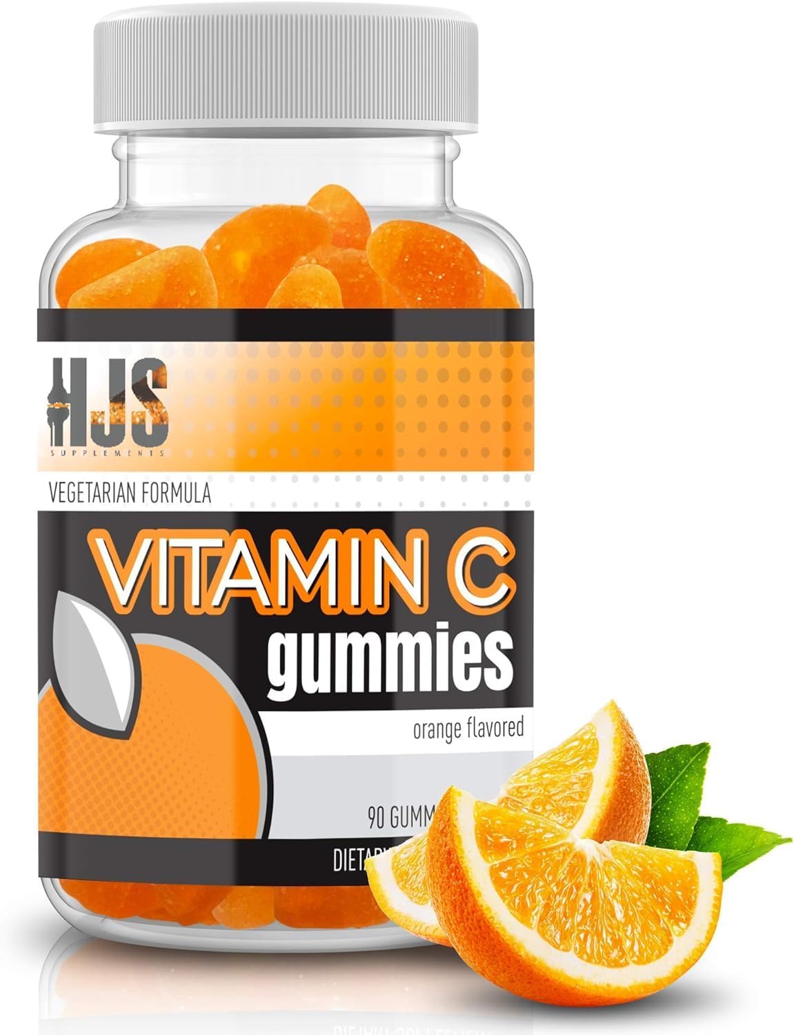 HJS Supplements Vitamin C Gummies - Orange Flavour, 1000mg, 90 Count - görsel 1