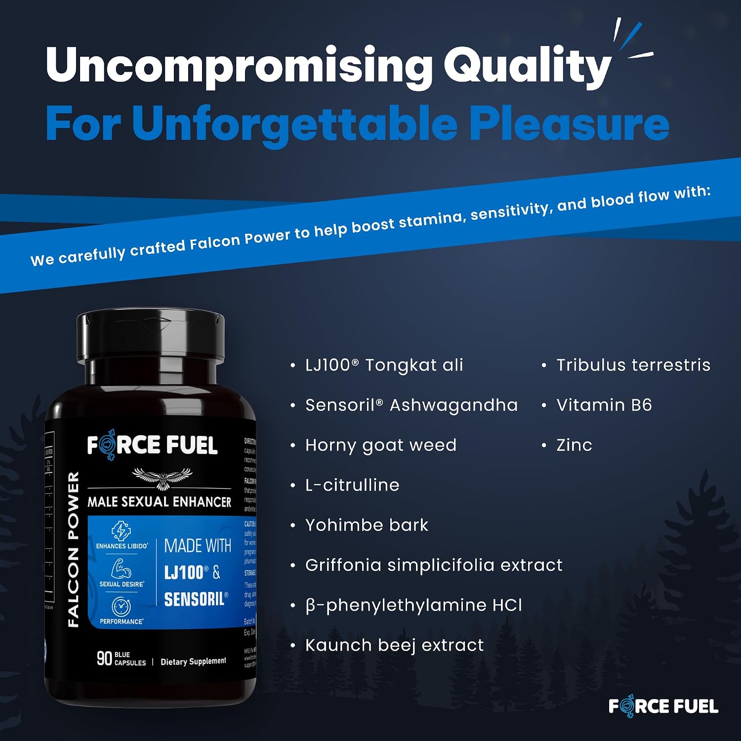 Falcon Power – Herbal Supplement for Men – LJ100 Tongkat Ali & Sensoril Ashwagandha – 30 Doses - görsel 4