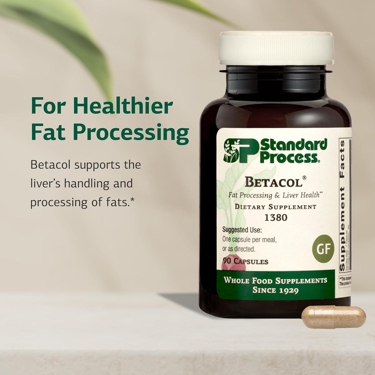 Standard Process Betacol - Liver Health Supplement with Niacin and Vitamin B6, 90 Capsules - görsel 3