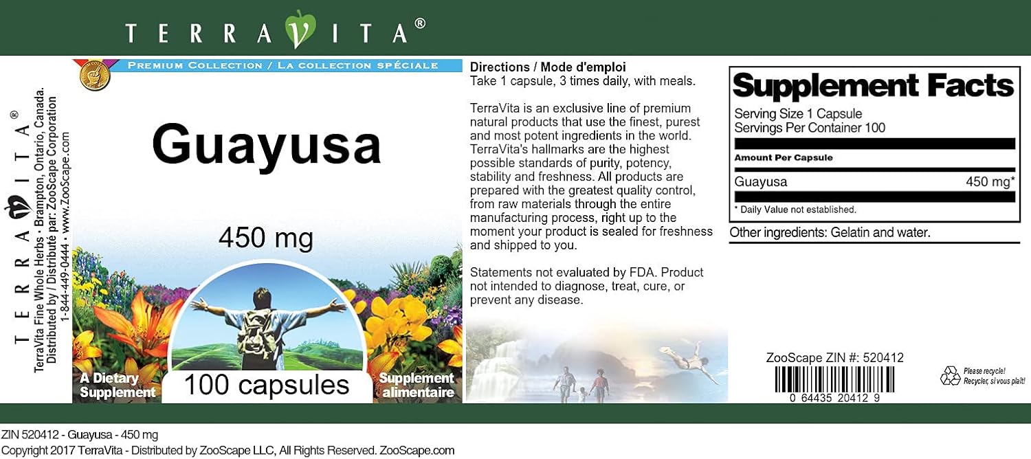 Guayusa – 450 mg (100 Capsules) - görsel 3