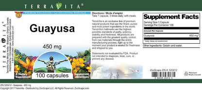 Guayusa – 450 mg (100 Capsules)