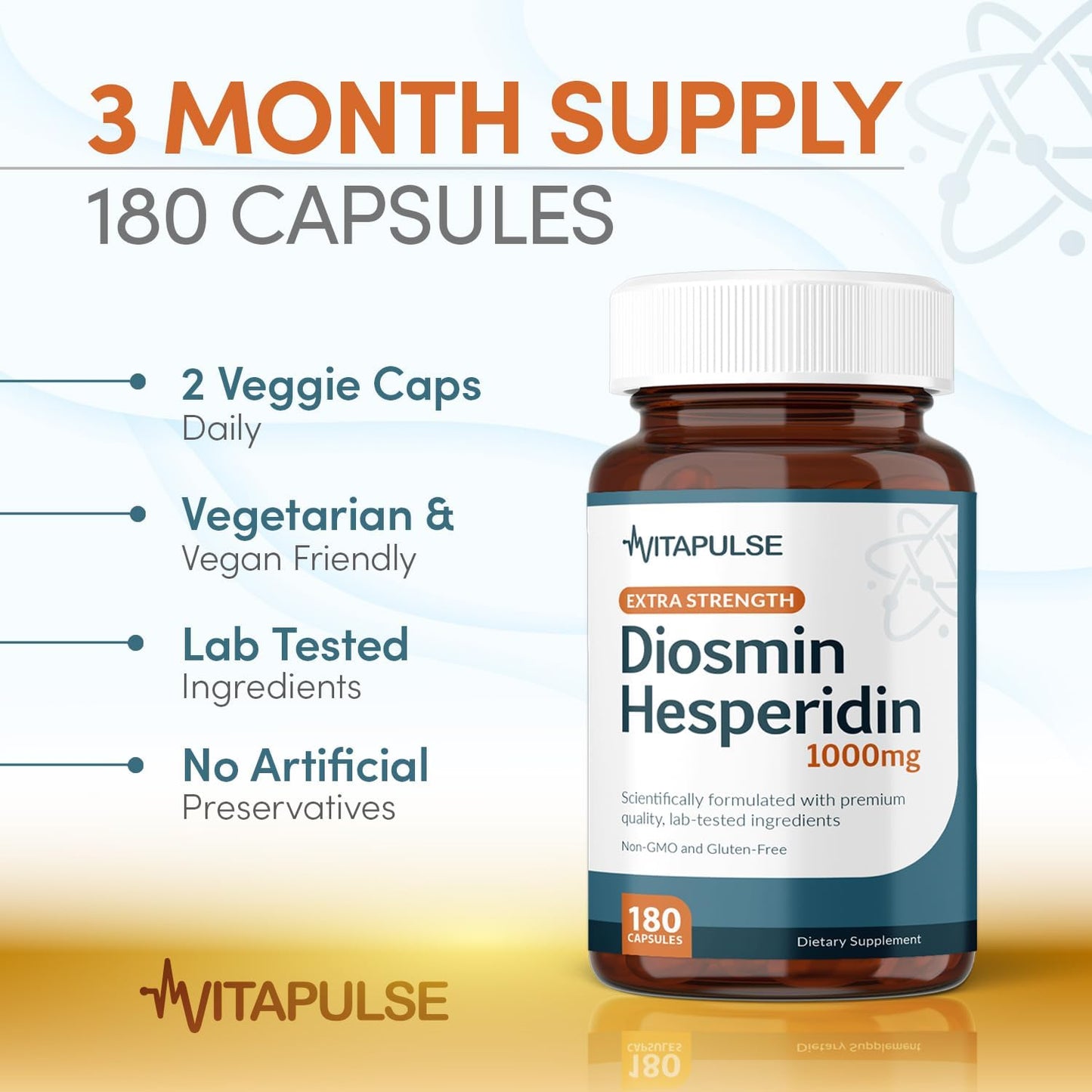 Hesperidin Plus 1000mg Per Serving (180 Vegetarian Capsules) - 90-Day Supply - görsel 5