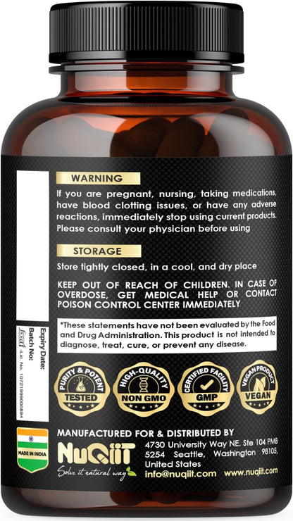 Magnesium with Lion's Mane, Shilajit Capsules, and Men's Health Complex with Ashwagandha, Maca Root & More - 210 Capsules
