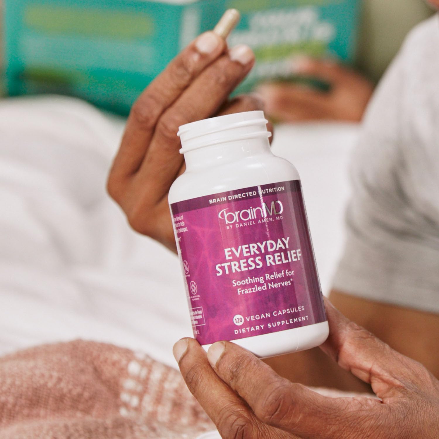 BRAINMD Dr Amen Everyday Stress Relief - 120 Capsules - görsel 8