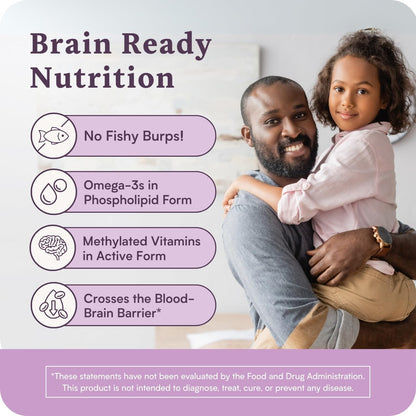 Accentrate Brain Supplement for Natural Focus & Attention – Active B Vitamin & Omega-3 Combination