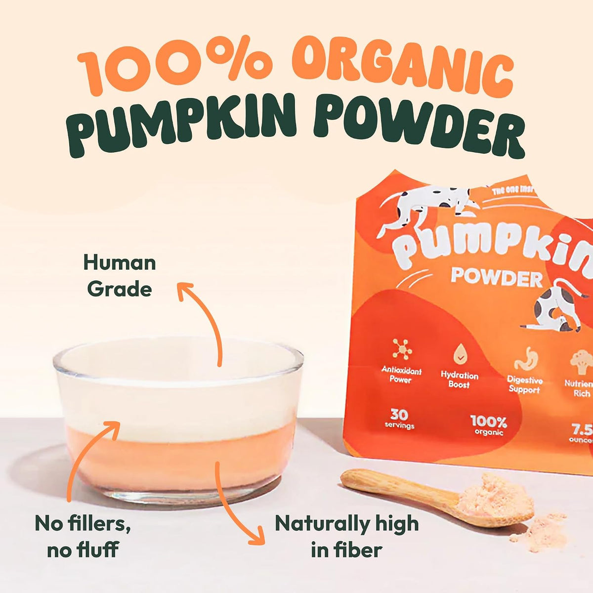 Pure Paws Organic Pumpkin Powder for Dogs, Puppies, Cats, and Kittens - 213g - görsel 3