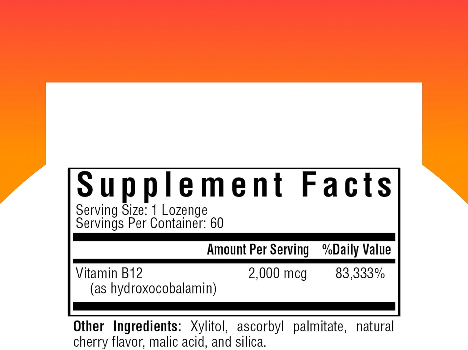 Seeking Health Hydroxo B12 - Vitamin B12 Supplement with Folate for Methylation and Energy Support - 2000 mcg, 60 Lozenges - görsel 2