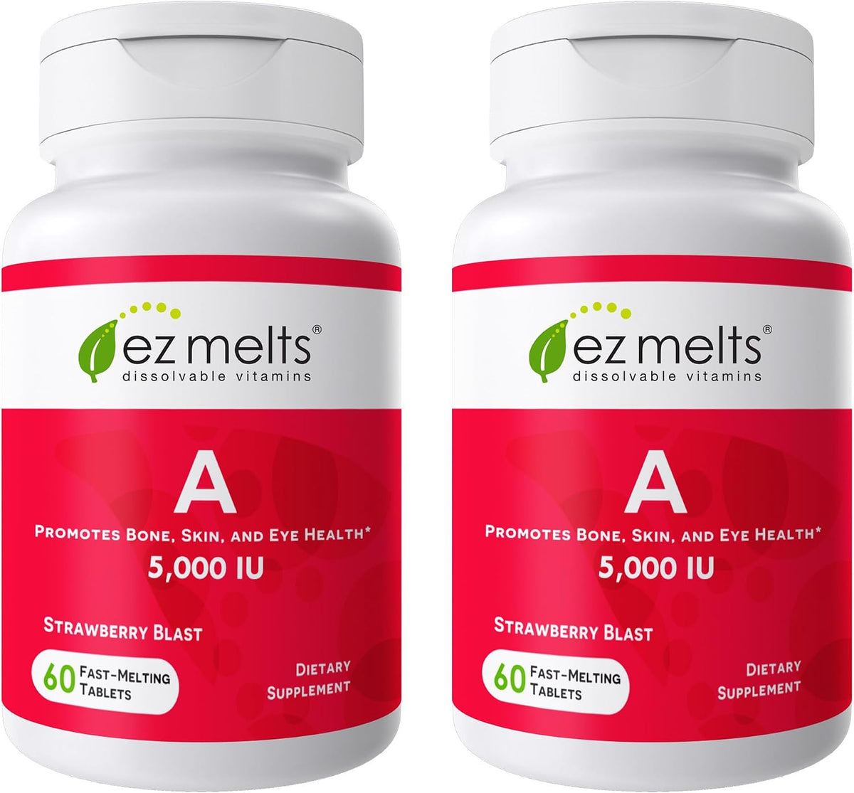 EZ Melts Vitamin A - Strawberry Blast - 60 Dissolvable Tablets - görsel 10