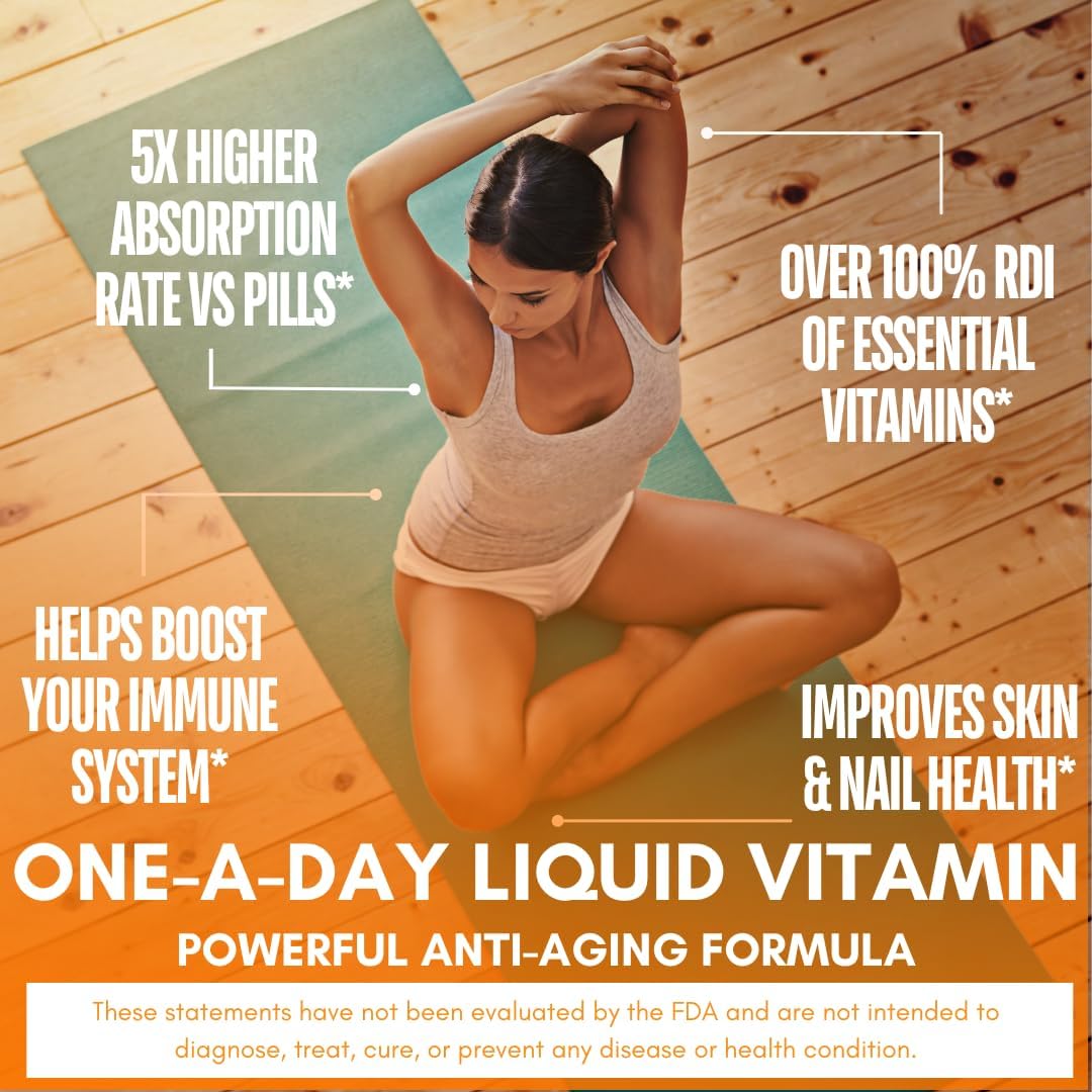 Mega Premium Liquid Multivitamin - Orange Flavour, 32 Servings - görsel 3