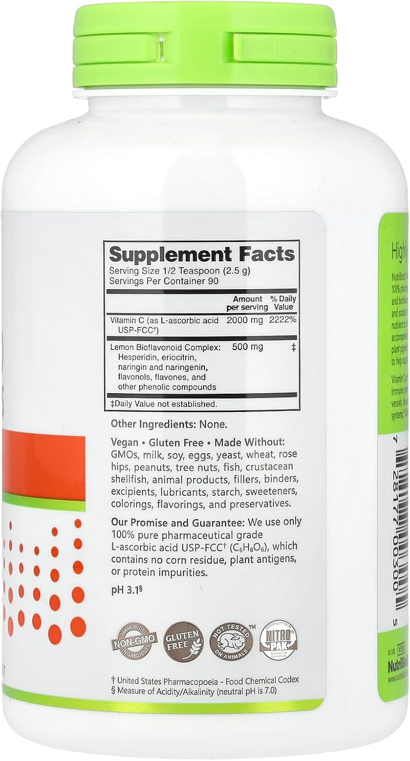 NutriBiotic Ascorbic Acid Powder with Bioflavonoids, 227g - görsel 2