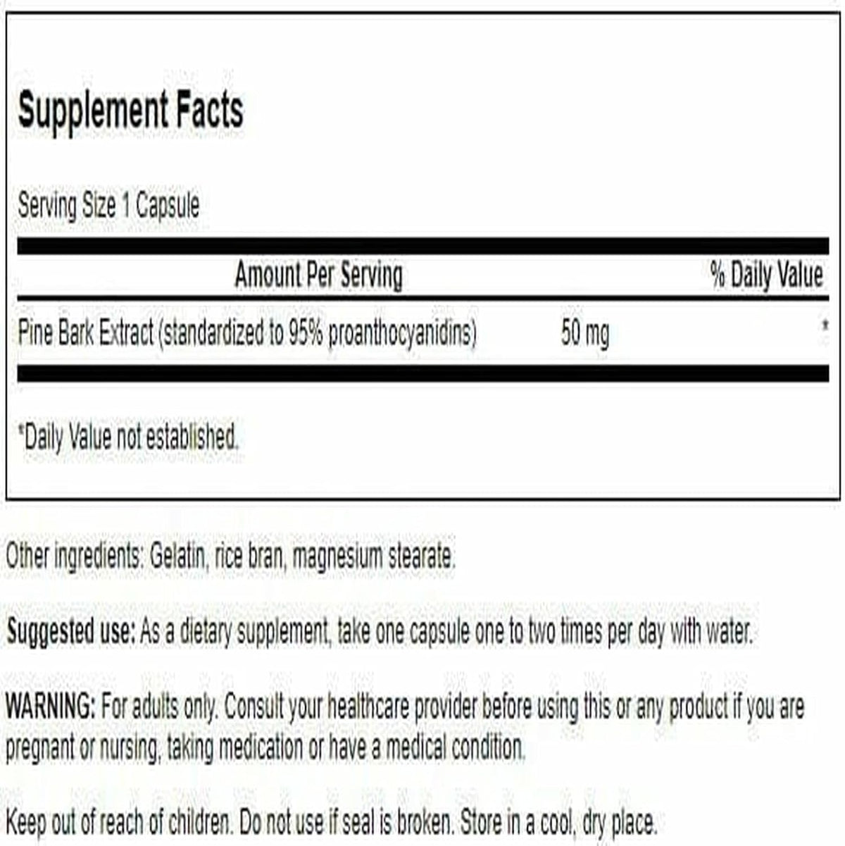 Swanson Pine Bark Extract 50 mg, 100 Capsules - görsel 2