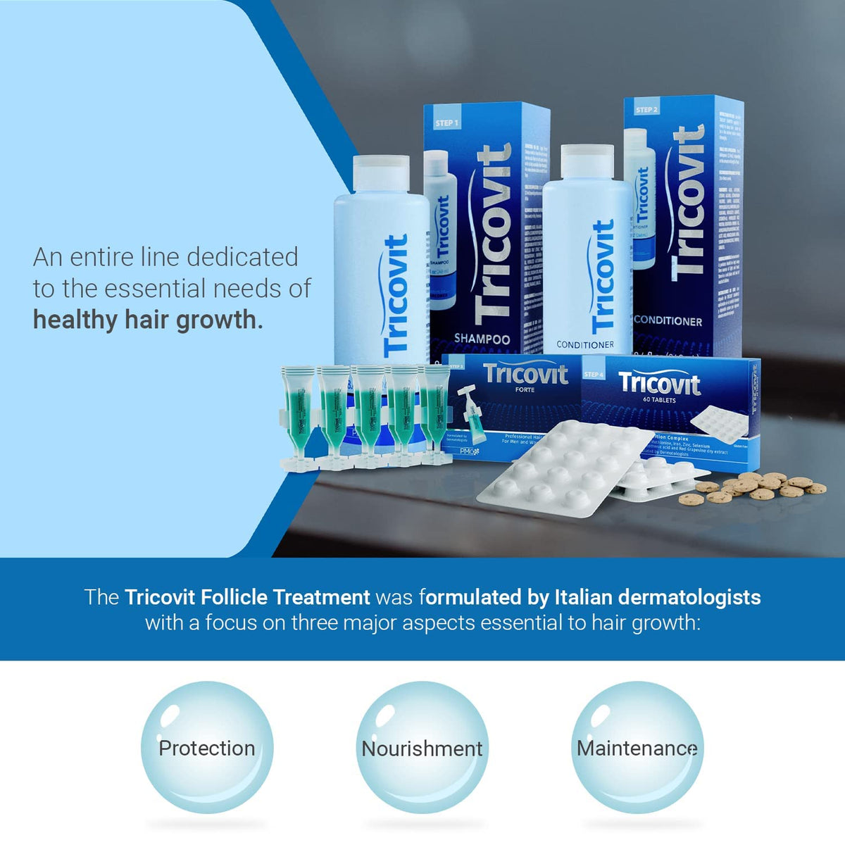 Tricovit Tricocaps Hair Growth Supplement - 60 Softgels - görsel 5