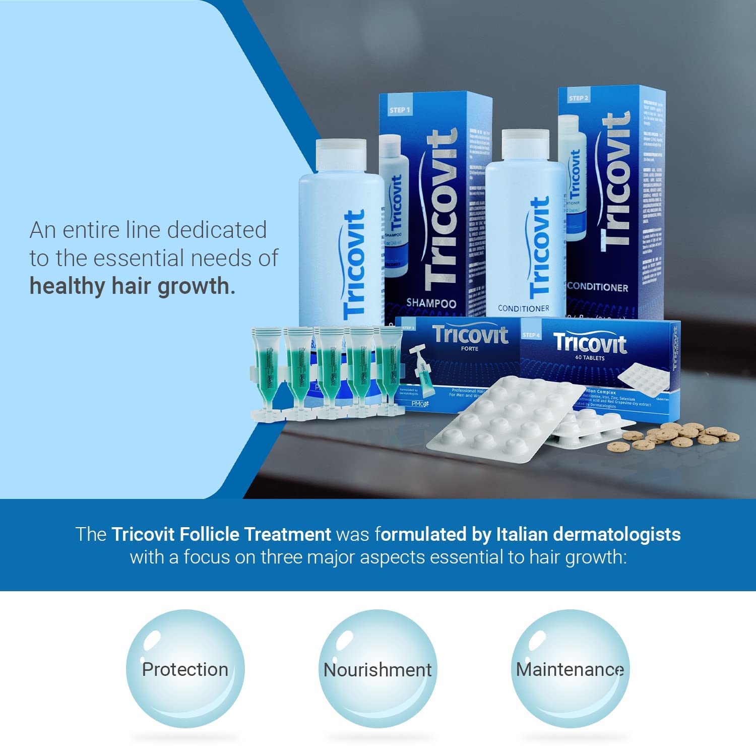Tricovit Tricocaps Hair Growth Supplement - 60 Softgels - görsel 5