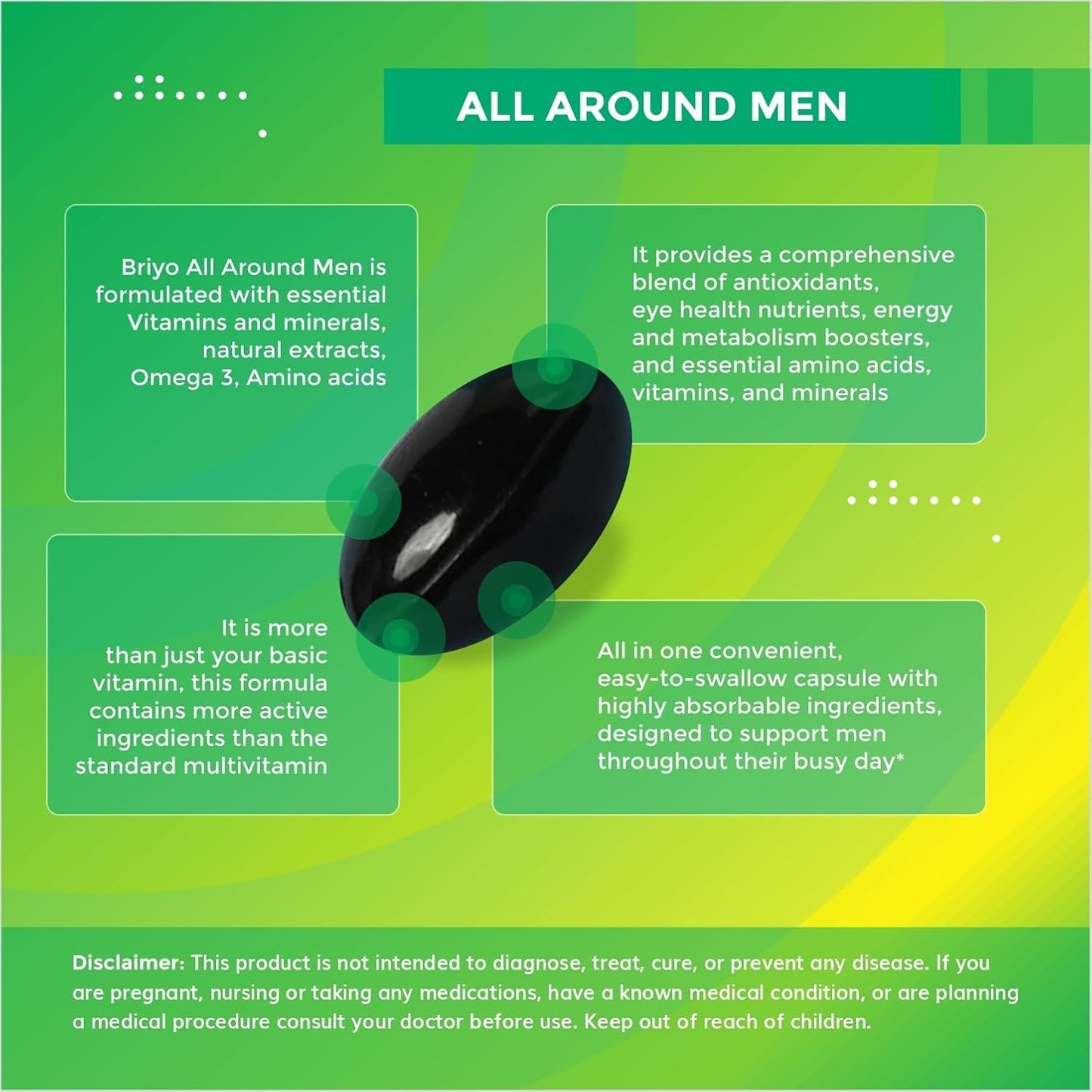 Briyo All Around Men Multivitamin - 90 Capsules - görsel 3