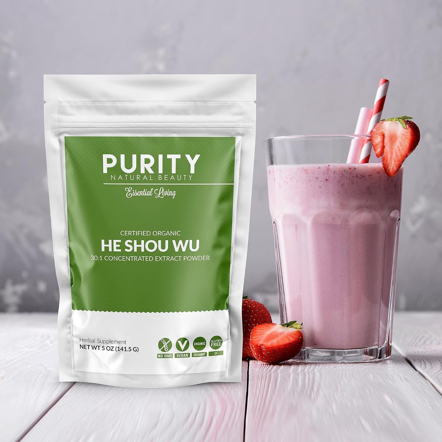 Certified Organic He Shou Wu - 141g Bag of 30:1 Concentrated Fo-Ti Extract - görsel 7