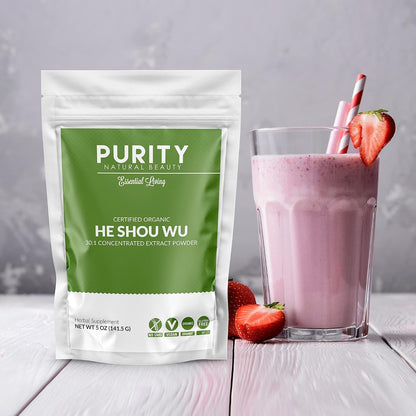 Certified Organic He Shou Wu - 141g Bag of 30:1 Concentrated Fo-Ti Extract