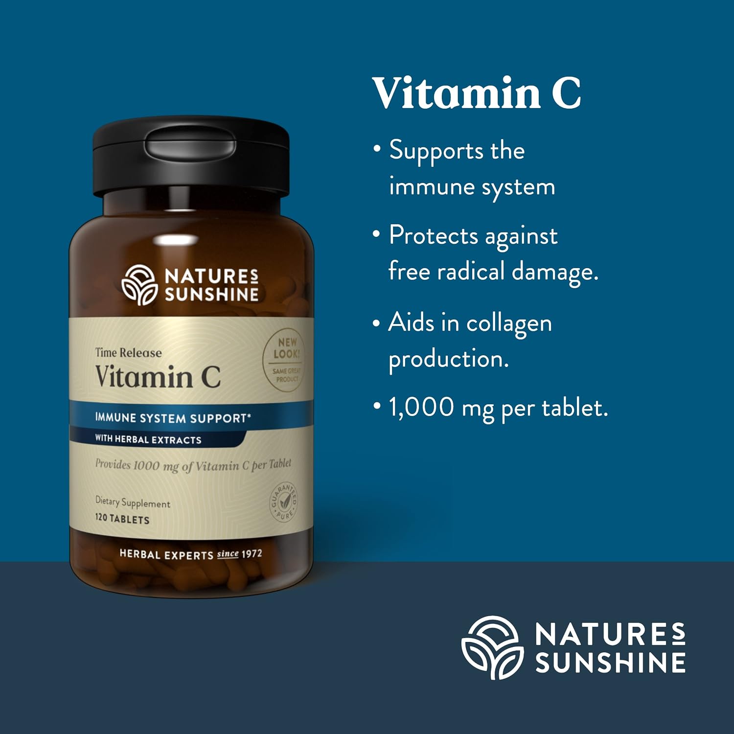 Nature's Sunshine Vitamin C Time-Release, 1000 mg, 120 Tablets - görsel 4