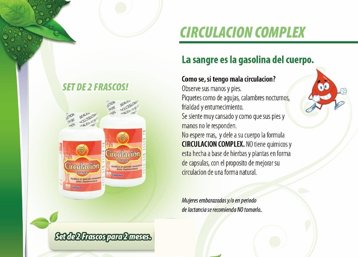 Nutrisalud Products Circulacion Complex - Natural Circulation Support Capsules, 2 Bottles (120 Capsules Total) - görsel 4