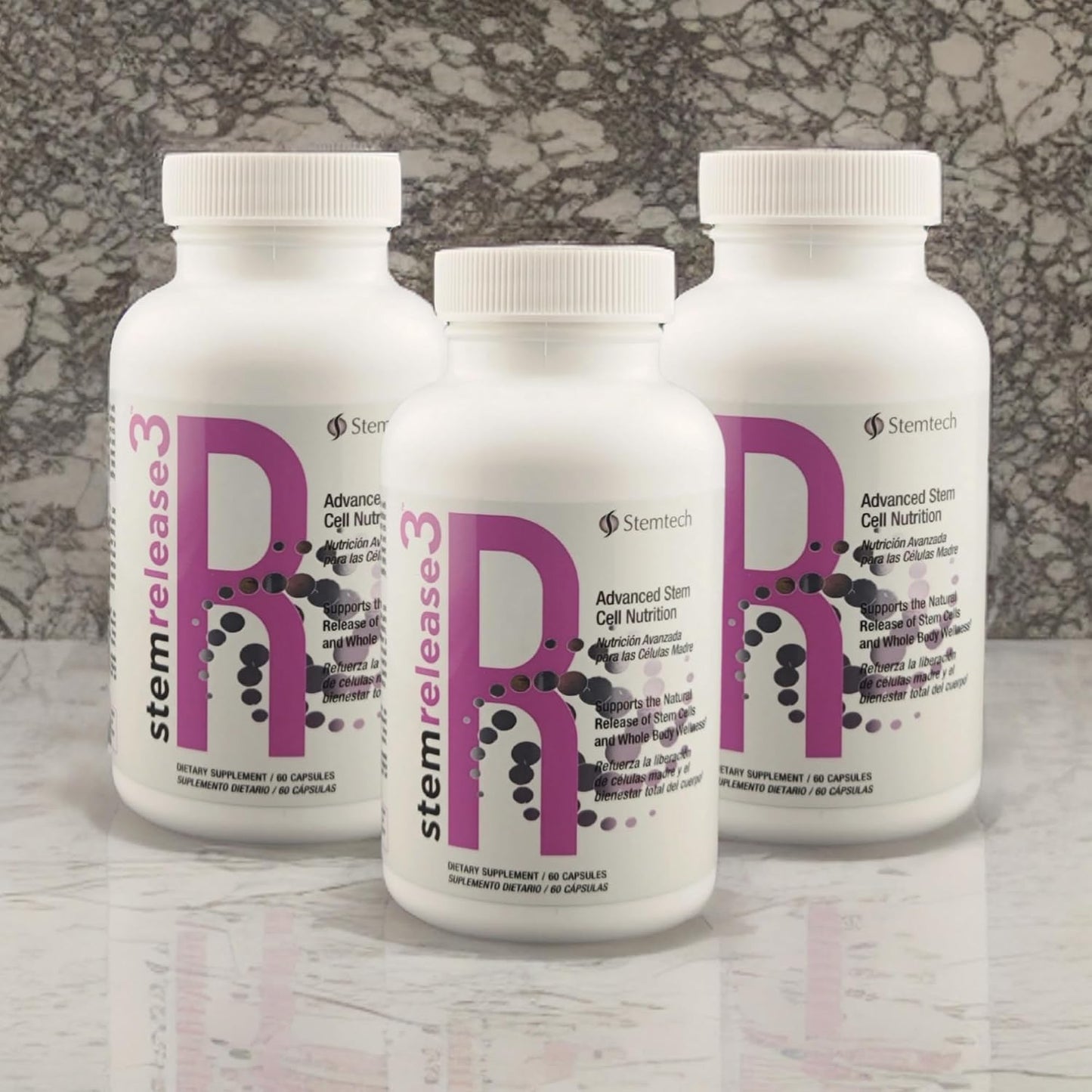 Stemrelease3™ Cutting-Edge Stem Cell Nutrition for Natural Renewal and Youthful Vitality, Exclusive Blend for Enhanced Telomere Health 60 Capsules (3-Pack) - görsel 6