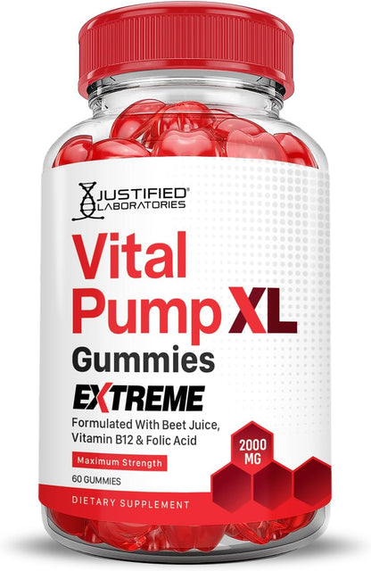 Justified Laboratories Vital Pump XL Extreme 2000mg Performance Gummies